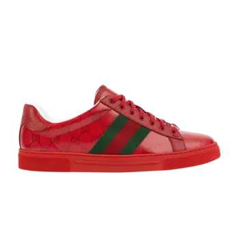 Кроссовки Gucci Ace, цвет GG Crystal Canvas - Red