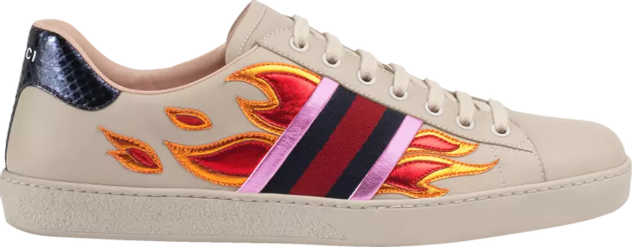 Кроссовки Gucci Ace Flames, тан