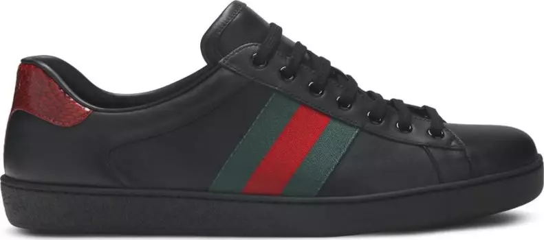 Кроссовки Gucci Ace Leather Black, черный