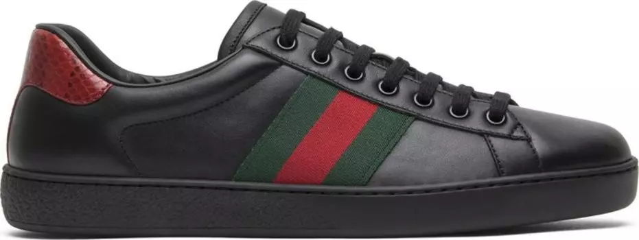 Кроссовки Gucci Ace Leather Black, черный