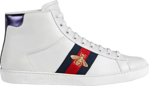 Кроссовки Gucci Ace Leather High, белый