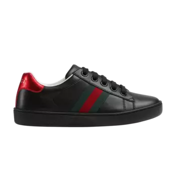 Кроссовки Gucci Ace Leather Kids, черный