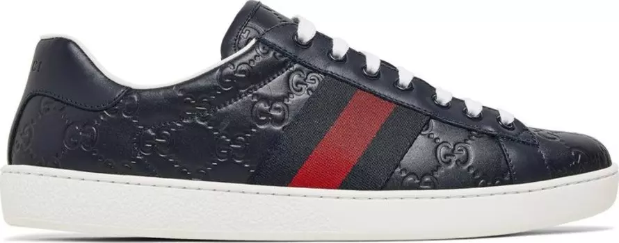 Кроссовки Gucci Ace Signature Blue, синий