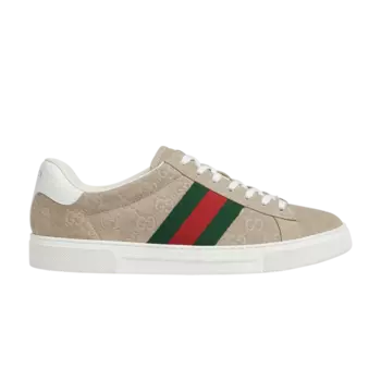 Кроссовки Gucci Ace Sneaker, цвет GG Oatmeal Suede