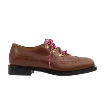 Кроссовки Gucci Brogue Detail Lace Up, коричневый