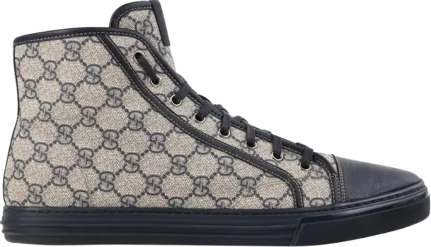 Кроссовки Gucci California GG High Beige Blue, бежевый