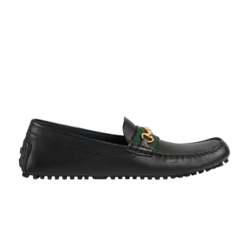 Кроссовки Gucci Driver 'Horsebit - Black Green Red', черный