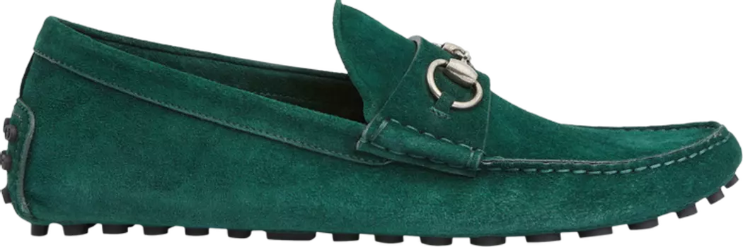 Кроссовки Gucci Driver 'Horsebit - Green', зеленый