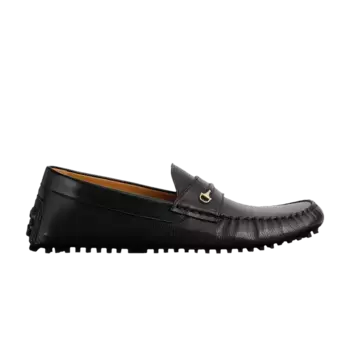 Кроссовки Gucci Driver Loafer Horsebit - Black, черный