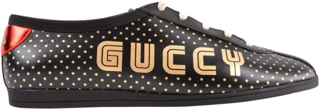 Кроссовки Gucci Falacer Low Guccy Print - Black, черный