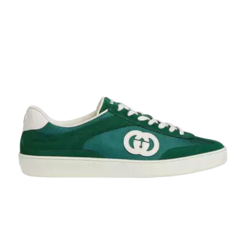 Кроссовки Gucci G74, цвет Interlocking G - Green Suede