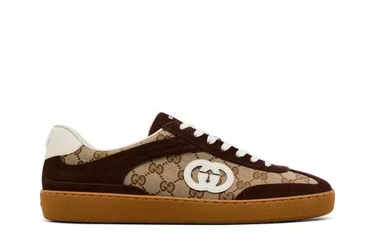 Кроссовки Gucci G75 'Interlocking G - Dark Brown Suede', коричневый
