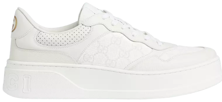 Кроссовки Gucci GG Canvas Trainer 'White Grey', белый