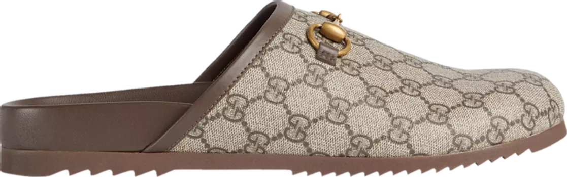 Кроссовки Gucci GG Horsebit Slipper 'Beige', коричневый