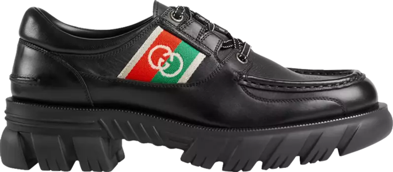 Кроссовки Gucci GG Romance Lace-Up Black, черный