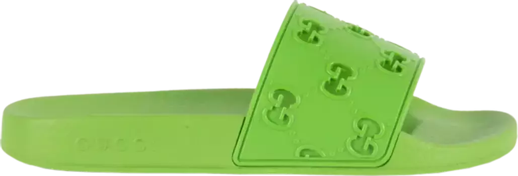 Кроссовки Gucci GG Rubber Slide Green, зеленый