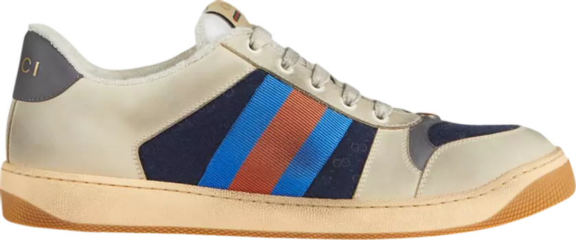 Кроссовки Gucci GG Screener White Blue, белый