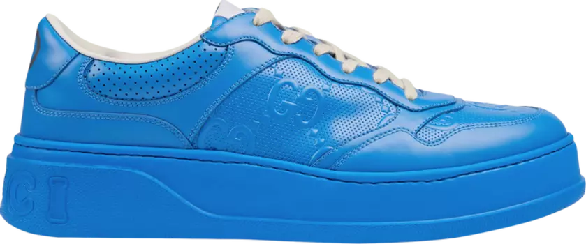 Кроссовки Gucci GG Sneaker Bright Blue Embossed, синий