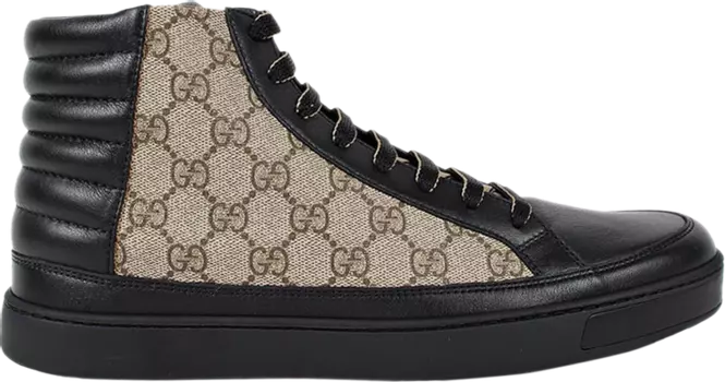 Кроссовки Gucci GG Supreme High Black Tan, черный