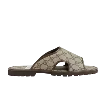 Кроссовки Gucci GG Supreme Slide Beige, коричневый