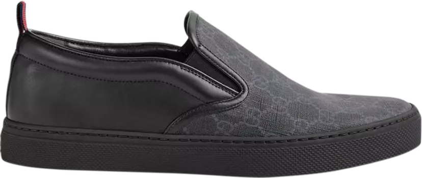 Кроссовки Gucci GG Supreme Slip-On Black, черный