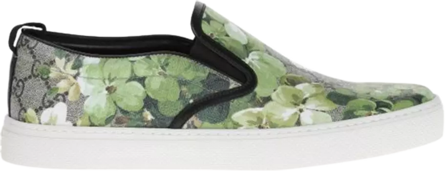 Кроссовки Gucci GG Supreme Slip-On Bloom, зеленый