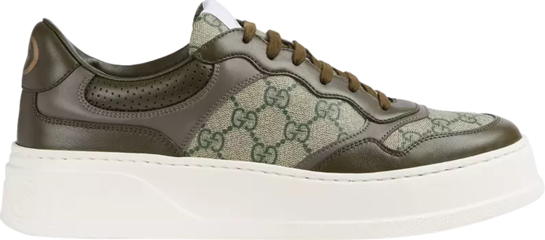 Кроссовки Gucci GG Supreme Sneaker 'Beige Green', коричневый
