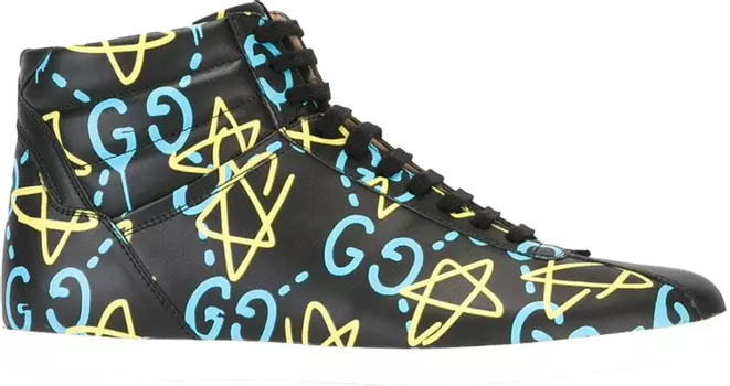 Кроссовки Gucci Ghost Hi Top Sneaker, черный