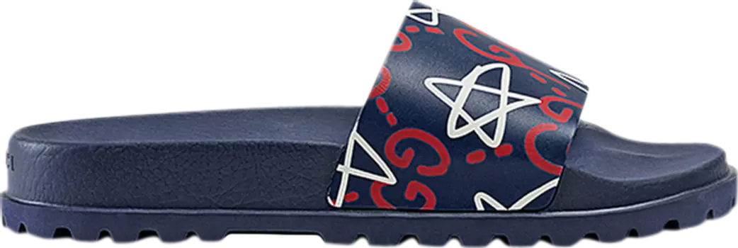 Кроссовки Gucci Ghost Slide Star Print Blue, синий