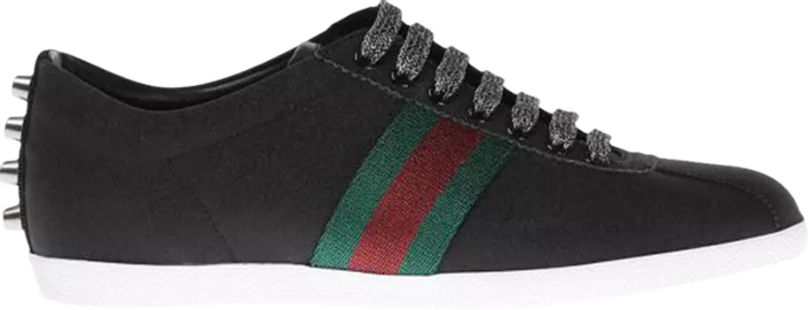 Кроссовки Gucci Glitter Web Stud Low Black, черный