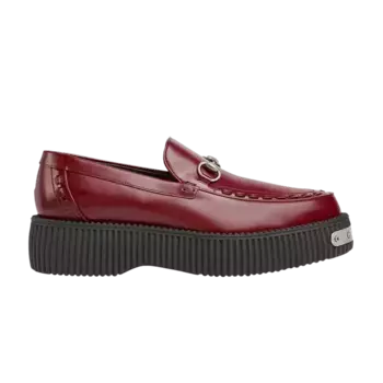 Кроссовки Gucci Horsebit Creeper Loafer Rosso Ancora Red, красный
