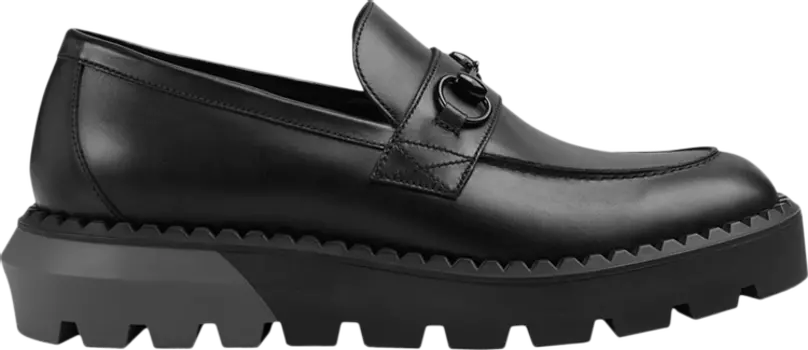 Кроссовки Gucci Horsebit Loafer 'Black', черный