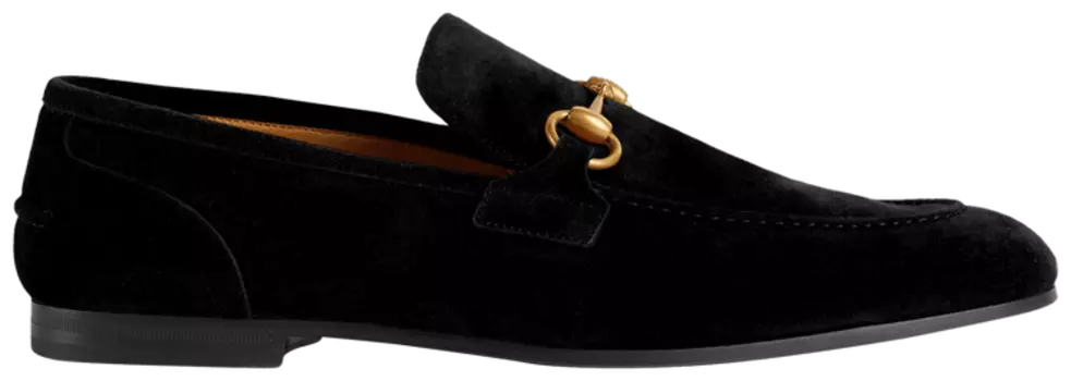 Кроссовки Gucci Jordaan Loafer 'Black Suede', черный