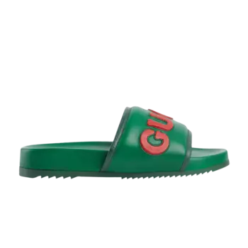 Кроссовки Gucci Jumbo Logo Slide, цвет Green Red