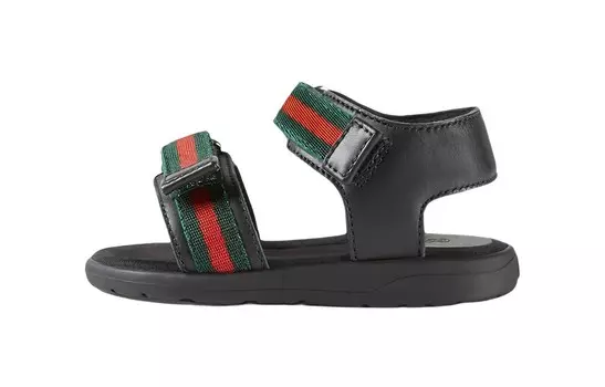 Кроссовки GUCCI Kids Web-trim Leather Sandals