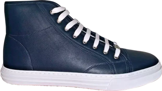 Кроссовки Gucci Leather High Dark Blue, синий