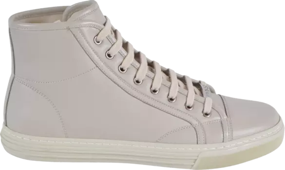 Кроссовки Gucci Leather High Mystic White, белый