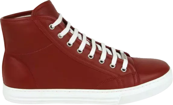 Кроссовки Gucci Leather High Red, красный