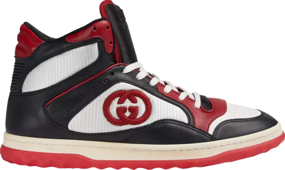 Кроссовки Gucci MAC80 High 'Black White Red', черный