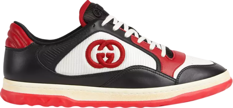 Кроссовки Gucci MAC80 Sneaker 'Black White Red', черный
