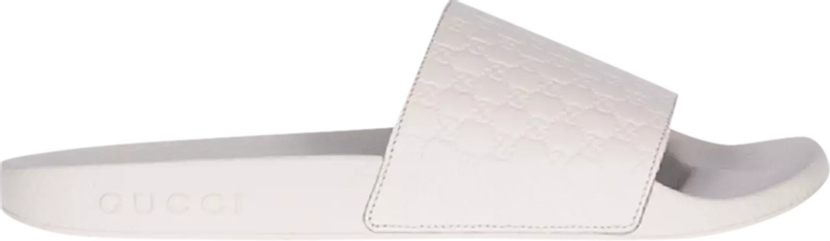 Кроссовки Gucci MicroGuccissima Slide White, белый