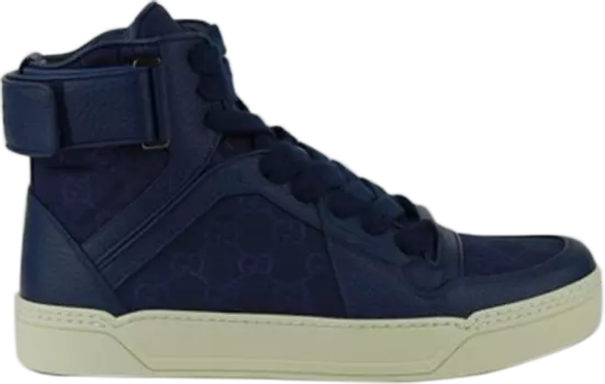 Кроссовки Gucci Nylon Guccissima High Top, синий