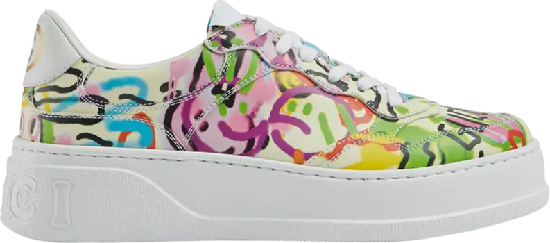 Кроссовки Gucci Platform Trainer 'Year of the Rabbit - Graffiti Print', разноцветный