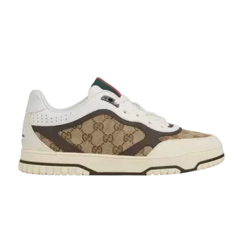 Кроссовки Gucci Re-Web Sneaker GG Canvas - Beige Ebony, желто-коричневый