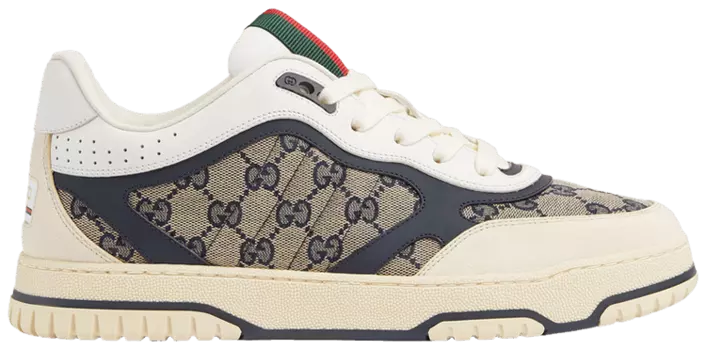 Кроссовки Gucci Re-Web Sneaker 'GG Canvas - Beige Ivory Blue', кремовый