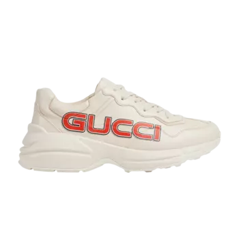 Кроссовки Gucci Rhython Leather Sneaker, цвет Ivory Demetra