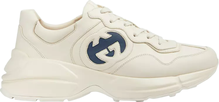 Кроссовки Gucci Rhyton 'Interlocking G - Ivory Blue', кремовый