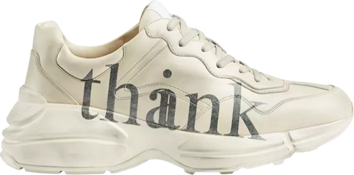 Кроссовки Gucci Rhyton Think/Thank, кремовый
