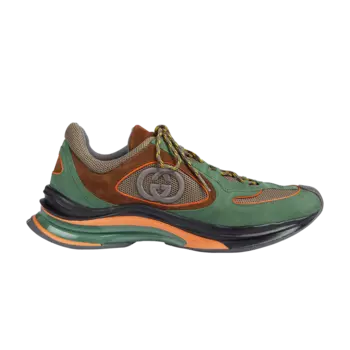 Кроссовки Gucci Run Sneaker, цвет Green Brown