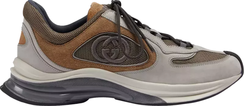 Кроссовки Gucci Run Sneaker 'Light Grey Brown', серый